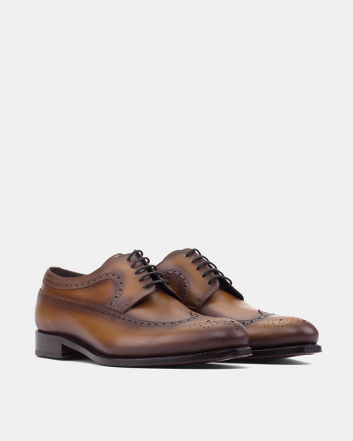 Alex Cognac Calf Wingtip Derby - 675
