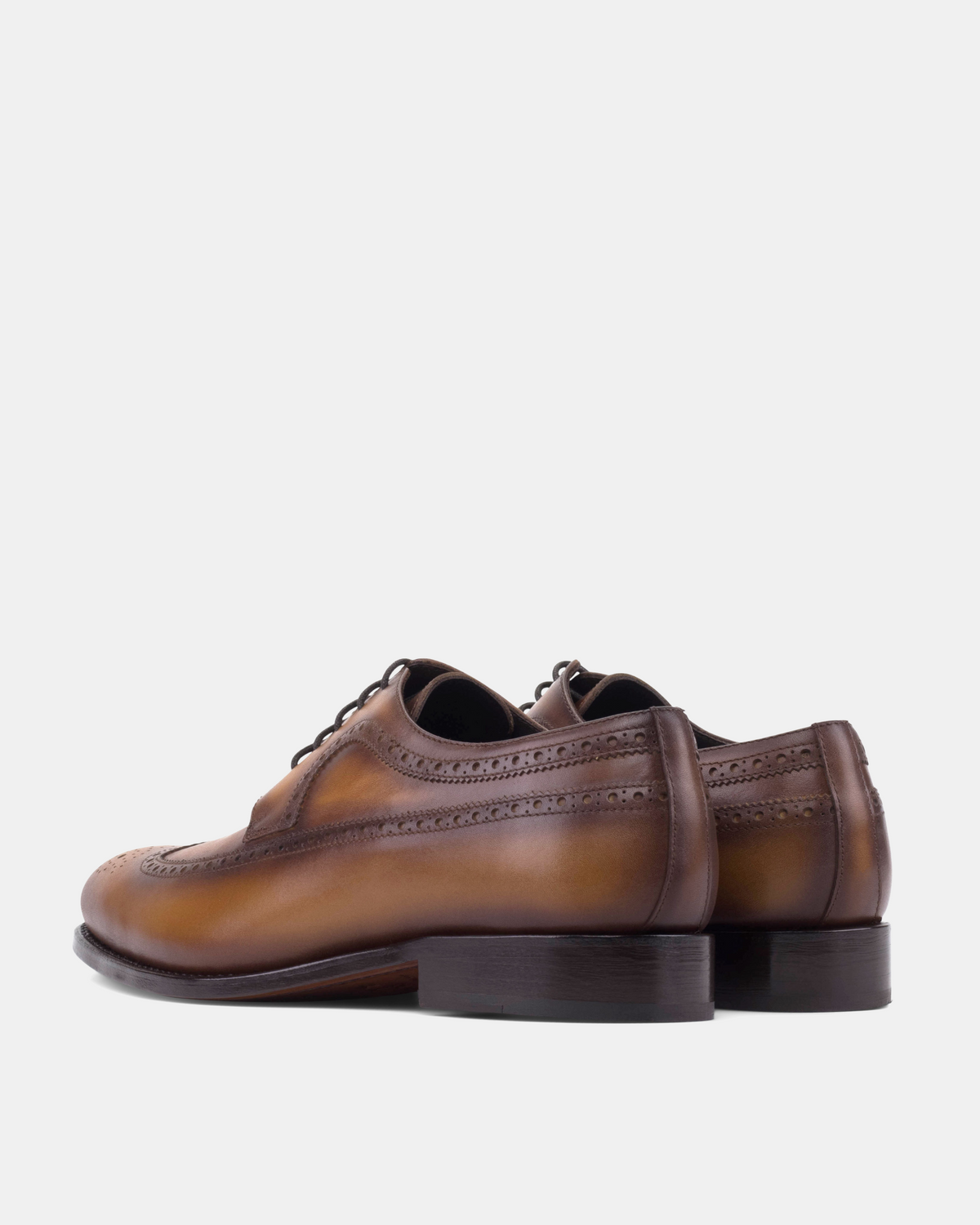 [SALE] - Alex Cognac Calf Wingtip Derby - 675