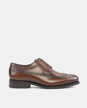Alex Brown Calf Wingtip Derby with Half-Rubber Soles - 675