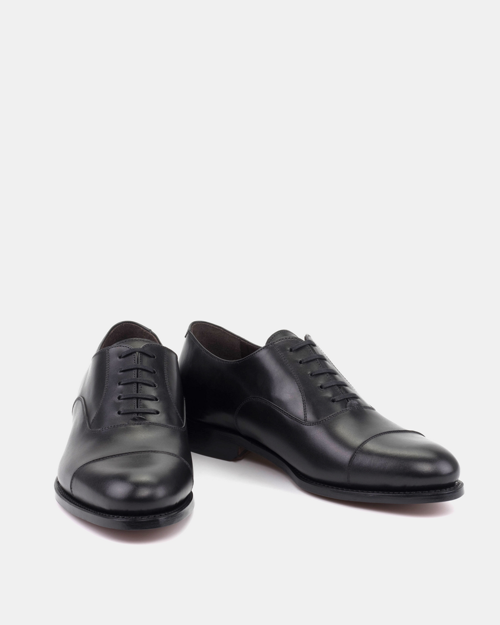 [SALE] - Ashford Black Cap Toe Oxford with Half-Rubber Soles - 675