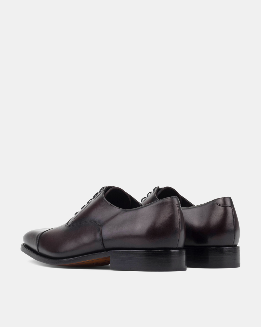 [SALE] - Ashford Black Cap Toe Oxford with Half-Rubber Soles - 675
