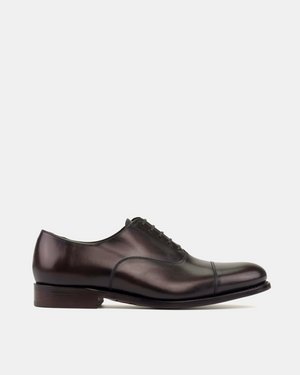 Ashford Dark Brown Cap Toe Oxford with Half-Rubber Soles - 675