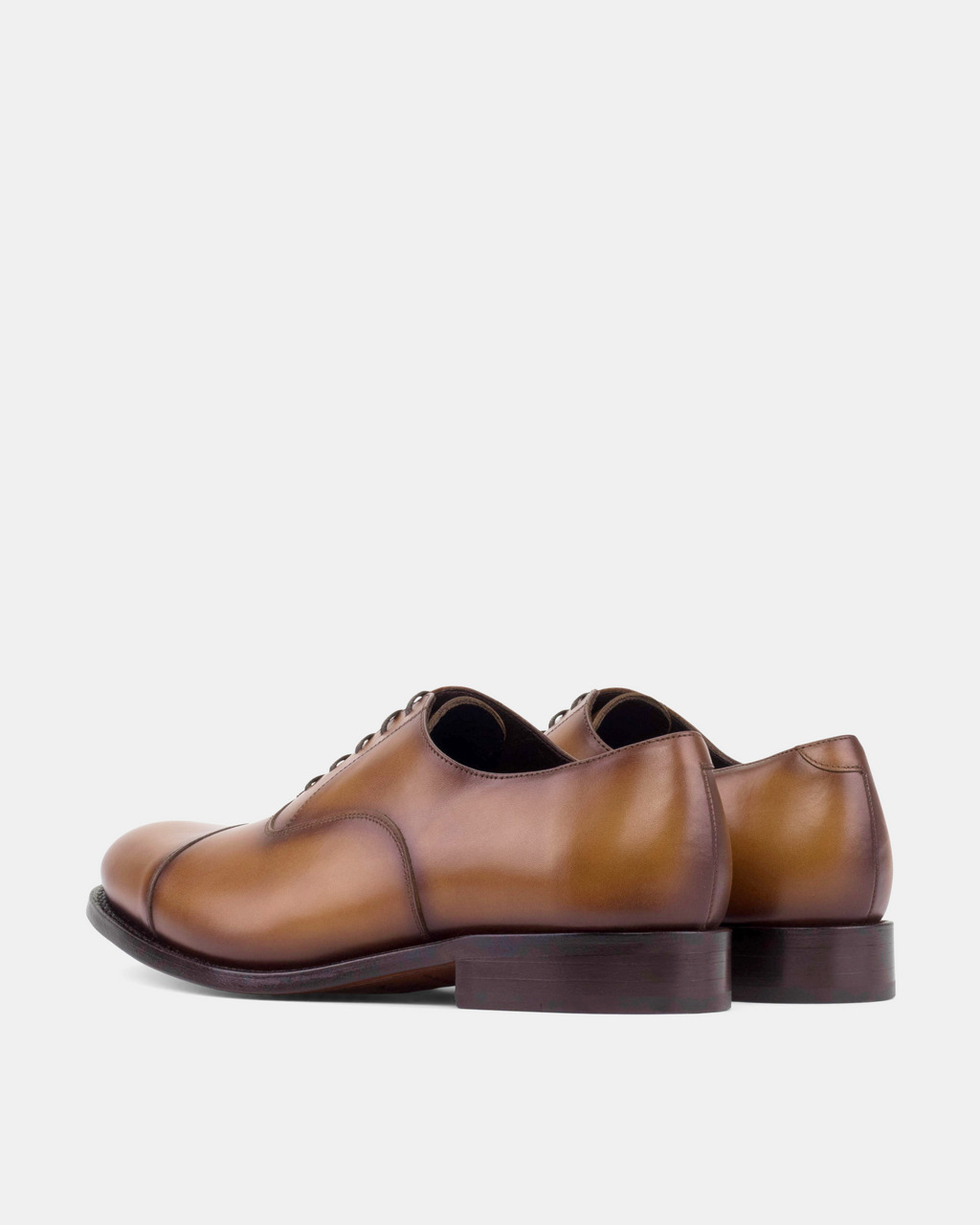[SALE] - Ashford Tobacco Cap Toe Oxford with Half-Rubber Soles - 675