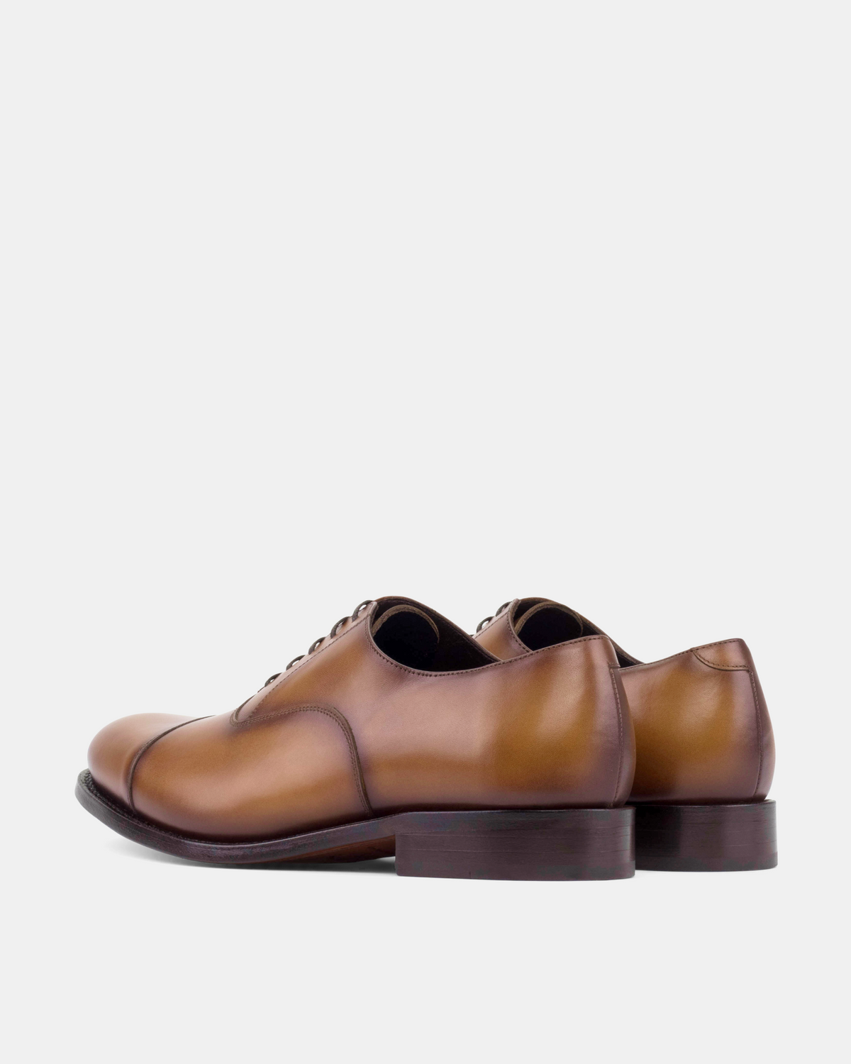 Ashford Tobacco Cap Toe Oxford with Half-Rubber Soles - 675
