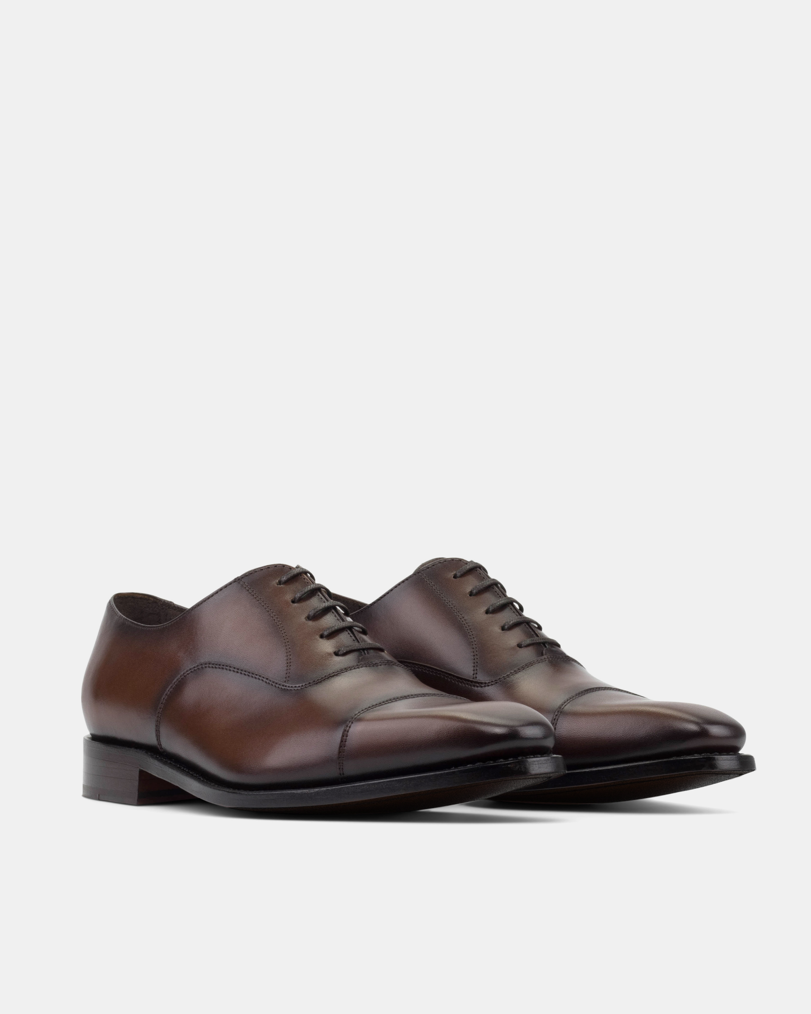 Ashford Brown Cap Toe Oxford with Half-Rubber Soles - 722
