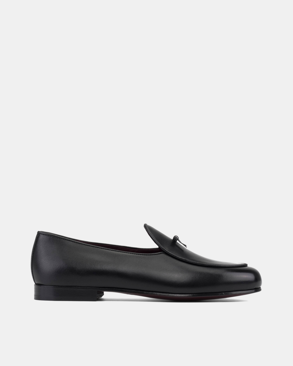 [SALE] - Black Full-Grain Belgian Loafer with Bow
