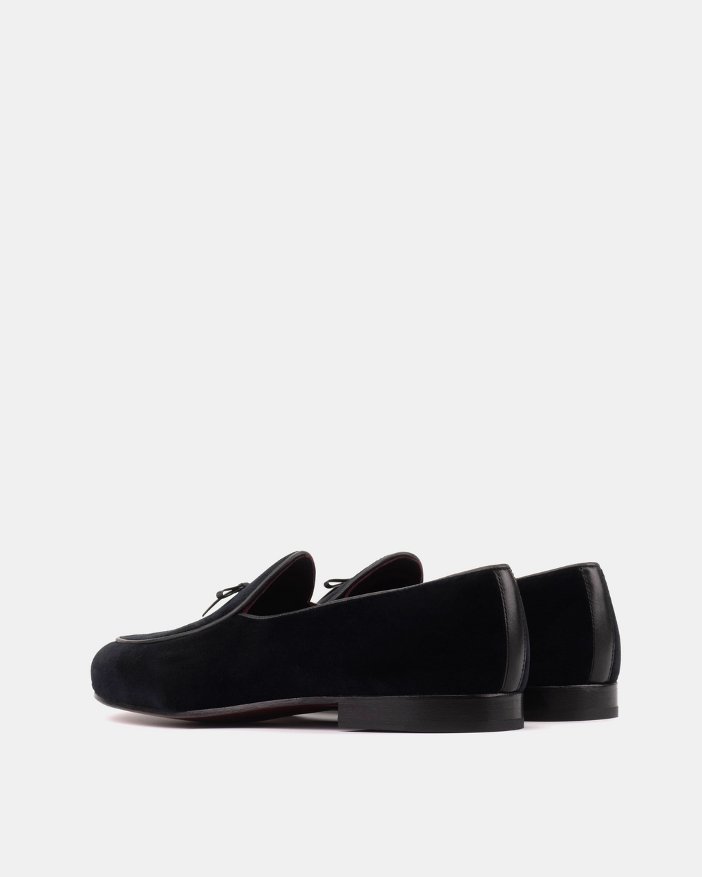 [SALE] - Black Velvet Belgian Loafer with Bow