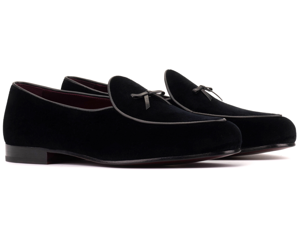 Belgian Slipper Black Velvet