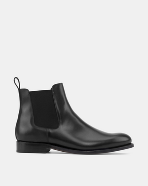 Bennett Black Chelsea Boot with Half-Rubber Soles - 675