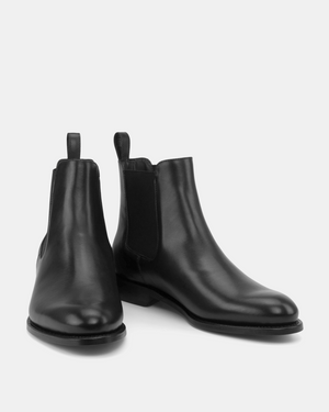 Bennett Black Chelsea Boot with Half-Rubber Soles - 675