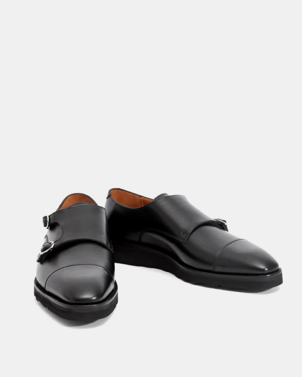 Black Lightweight Monk Strap Shoe - Cobbler Union