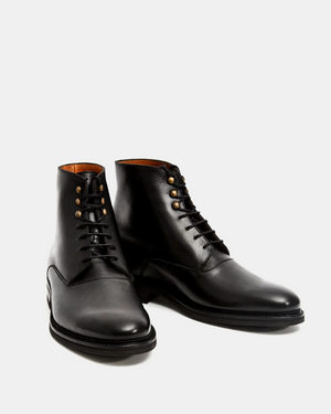 Black Plain Toe Boot