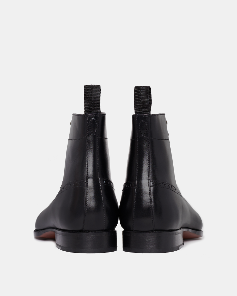 [SALE] - Black Balmoral Brogue Boot