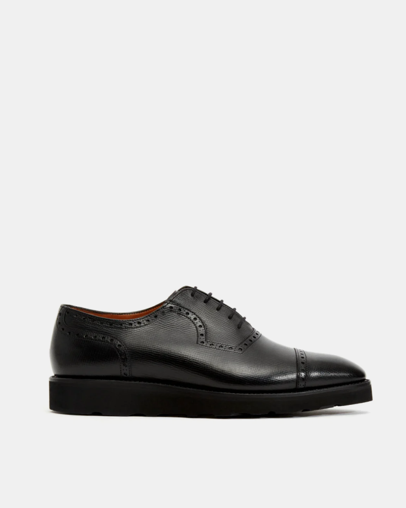  Vostey Men's Dress Shoes Black Classic Cap Toe Brogue Men  Oxfords (BMY636 Black Size 7)