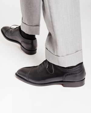 Black Brogue Oxford Dress Shoe