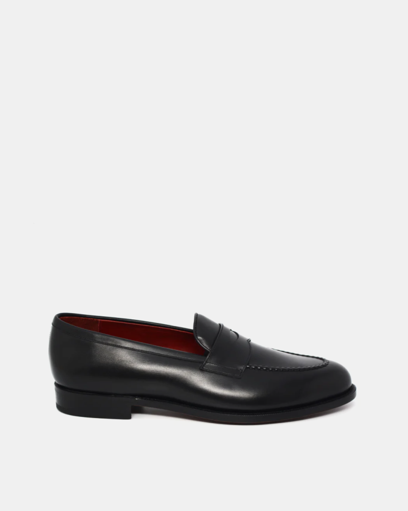 [SALE] - Black Calf Leather Penny Loafer