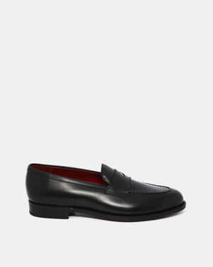 Black Calf Leather Penny Loafer