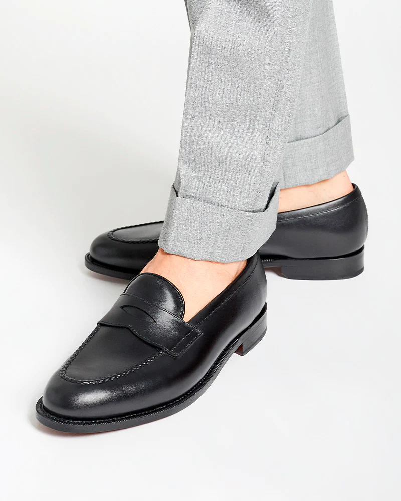 [SALE] - Black Calf Leather Penny Loafer