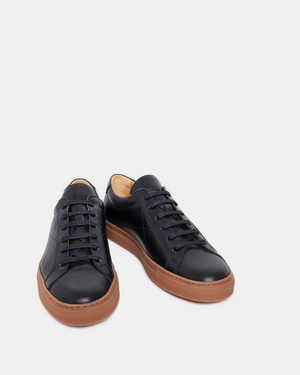 Black Dress Sneaker with Brown Outsole 9 UK / 10 US