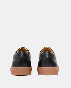 Black Dress Sneaker with Brown Outsole
