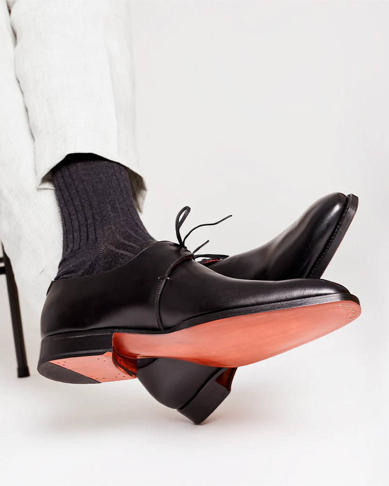 Black Leather Derby Dress Shoe 10 UK / 11 US Black Leather Derby Dress Shoe 10 UK / 11 US