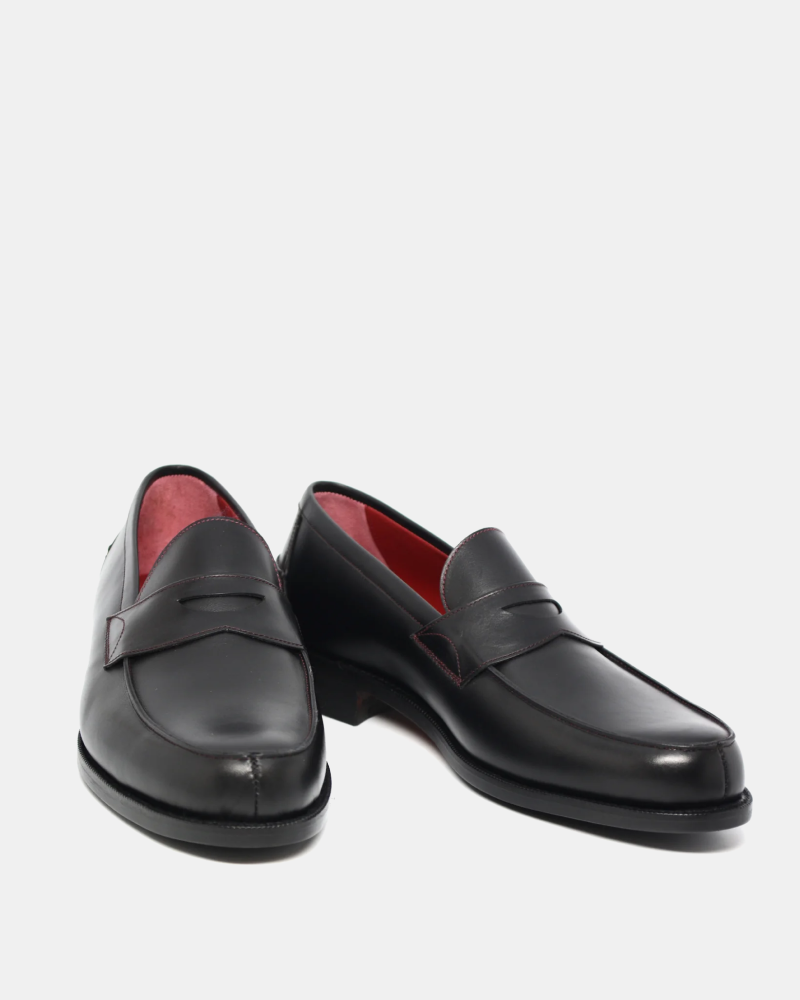 [SALE] - Black Leather Penny Loafer