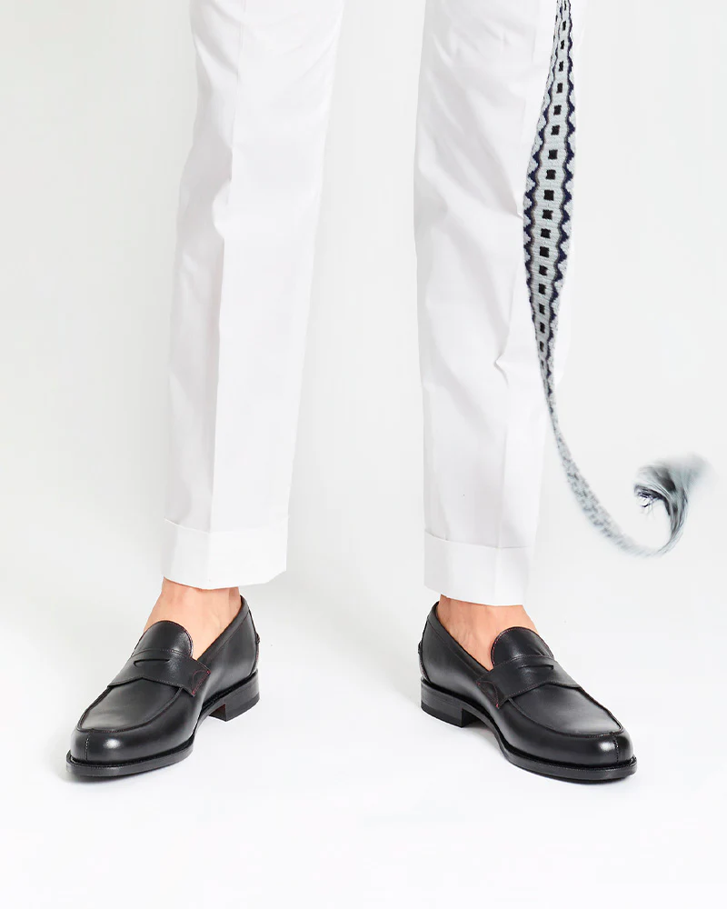 [SALE] - Black Leather Penny Loafer