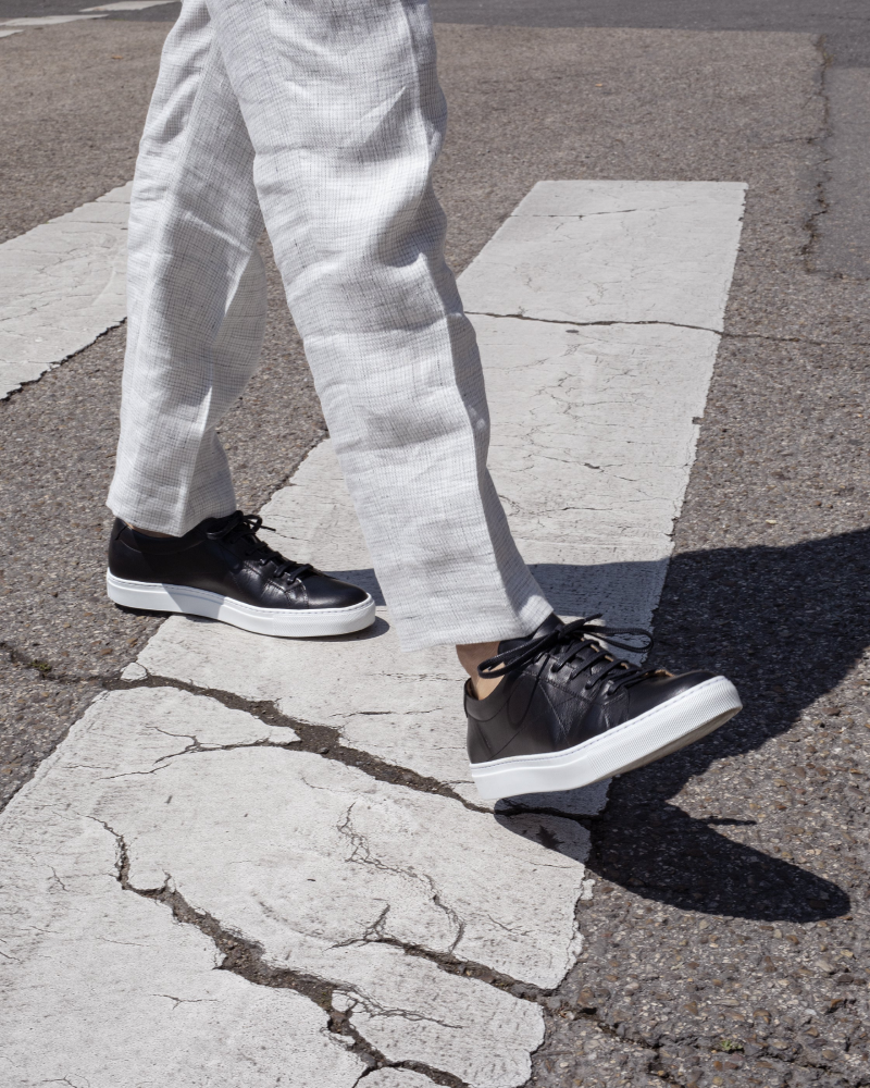 Black Low Top Dress Sneaker Cobbler Union