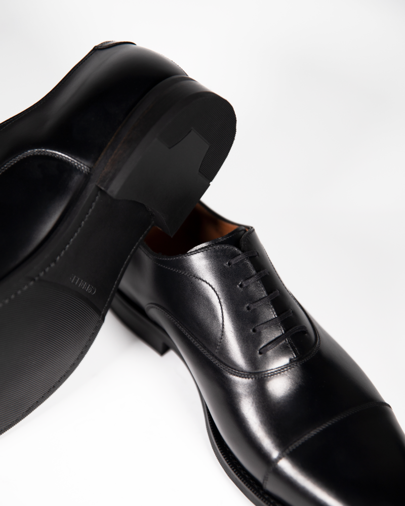Black Oxford Dress Shoe with Rubber Sole - Cobbler Union