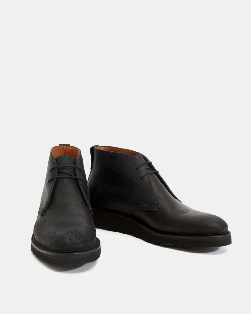 Black Waxed Suede Lightweight Chukka Boot Black Waxed Suede Lightweight Chukka Boot