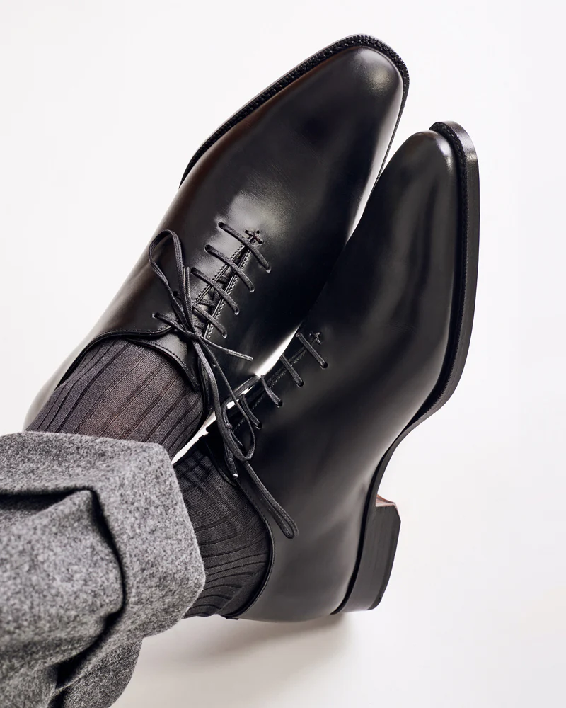 Black Wholecut Oxford Dress Shoe
