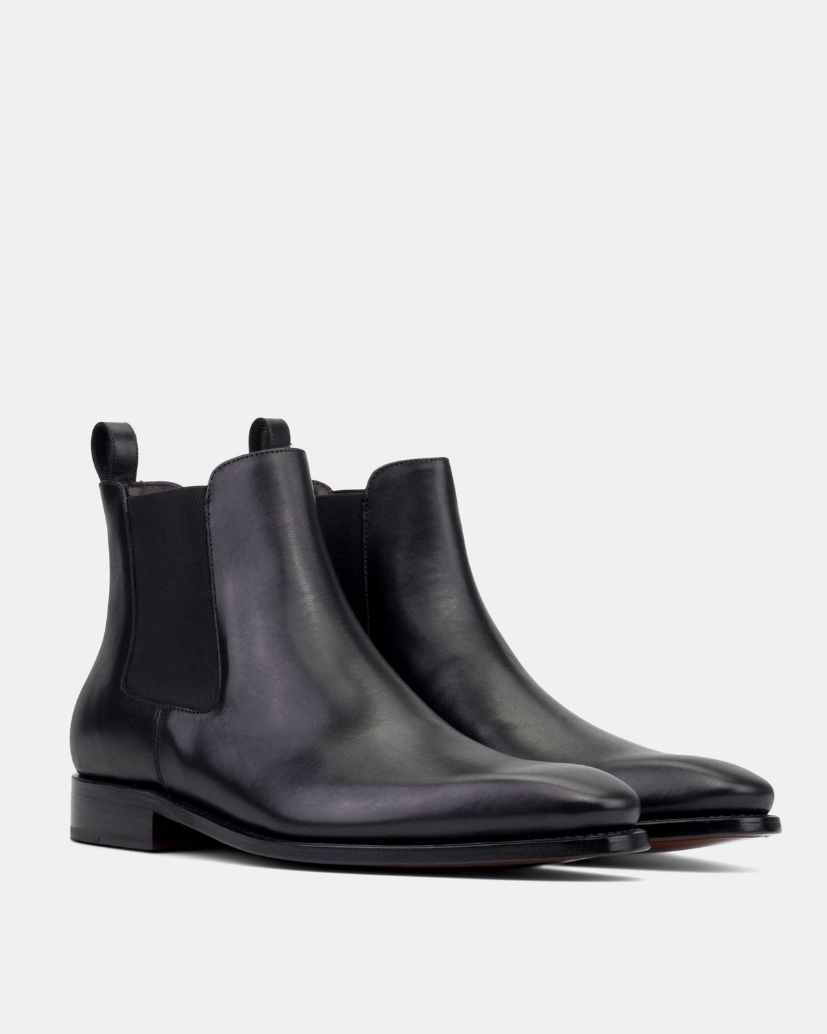 Men's Black Leather Chelsea Dress Boots | Bennett 722