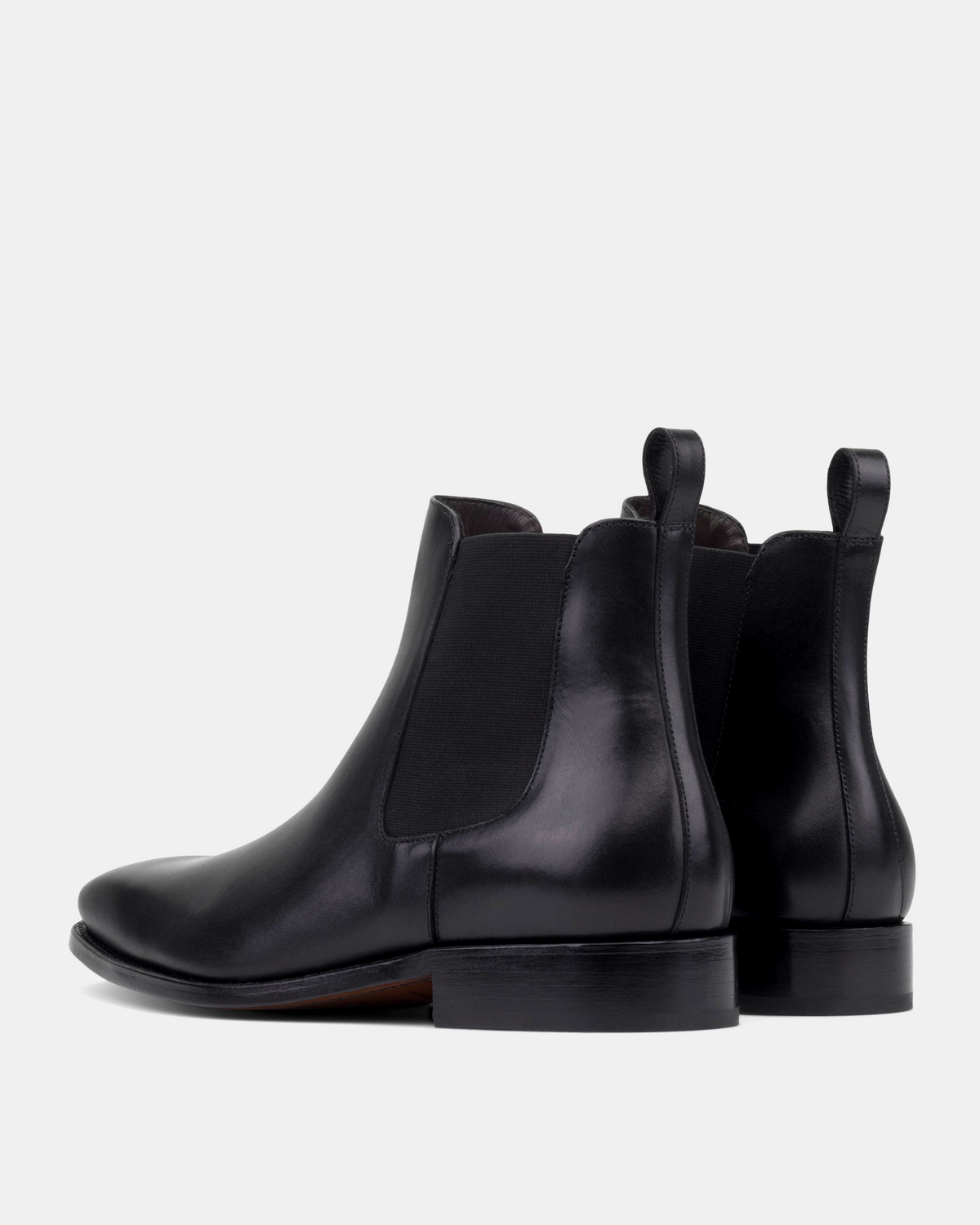 Bennett Black Chelsea Boot with Half-Rubber Soles - 722