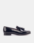 [SALE] - Black Patent Tassel Slippers