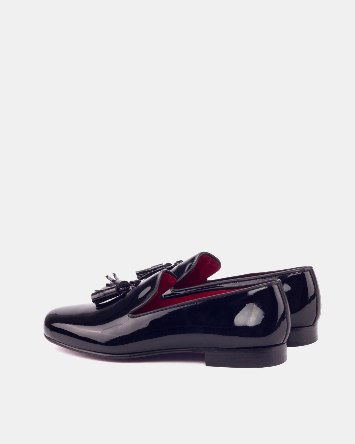 [SALE] - Black Patent Tassel Slippers