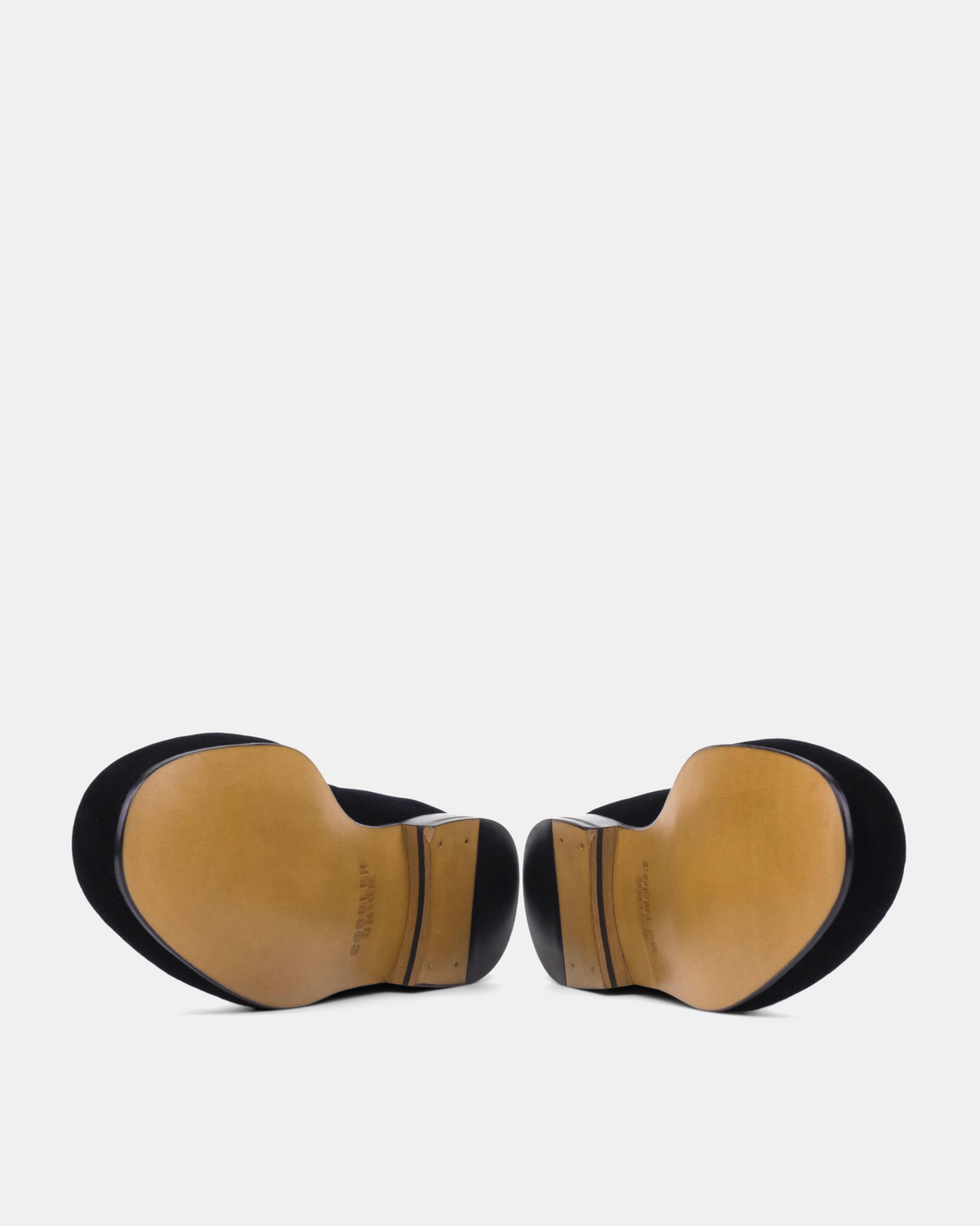 Black Velvet Slippers Palms