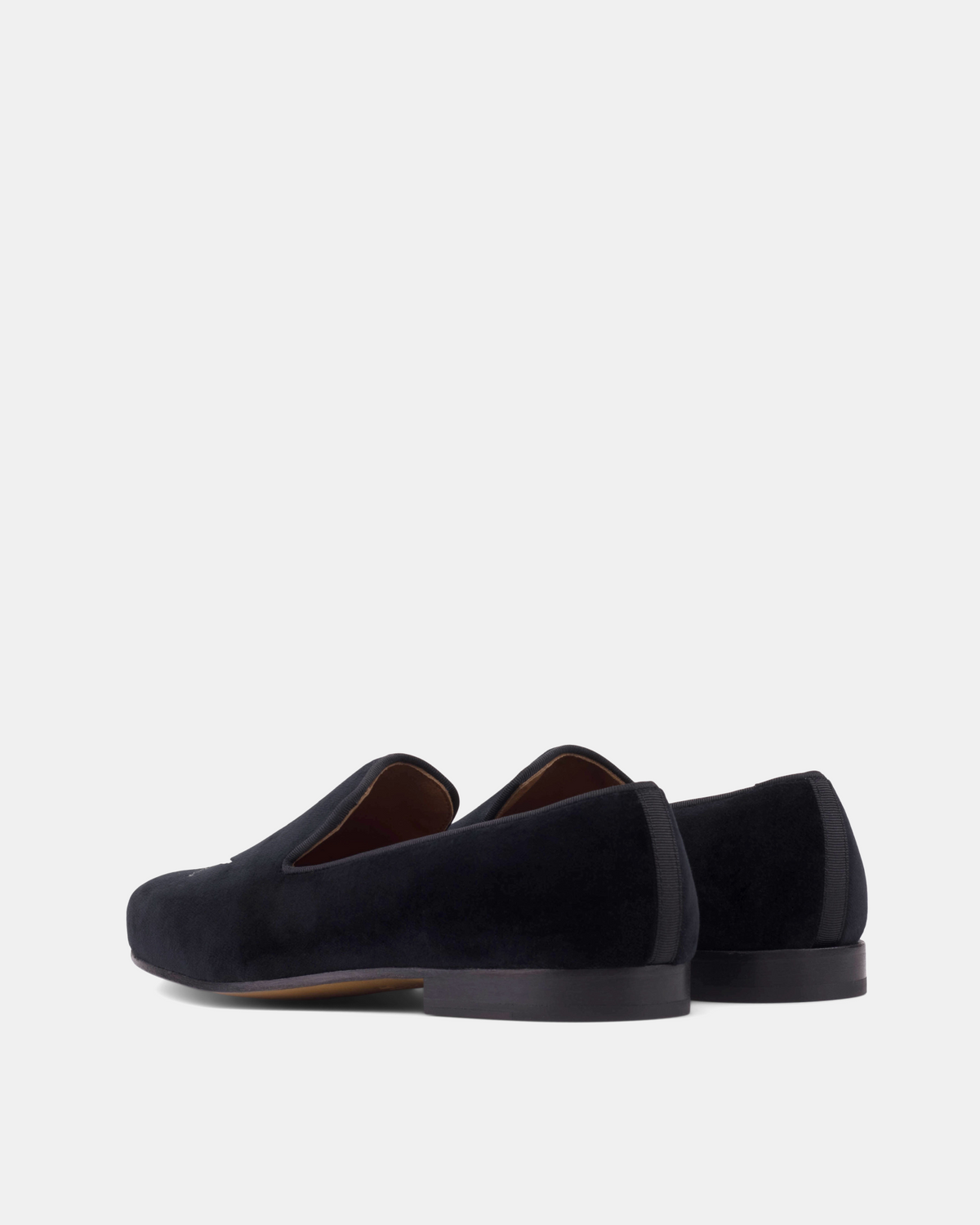 Black Velvet Slippers Skull