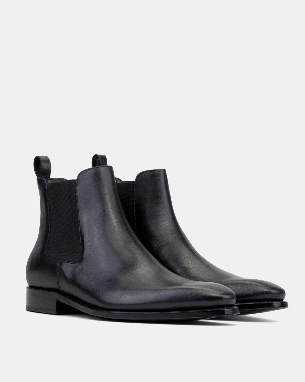Bennett Black Chelsea Boot with Half-Rubber Soles - 722