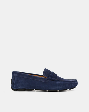 Blue Navy Suede Driving Shoes Cobbler Union