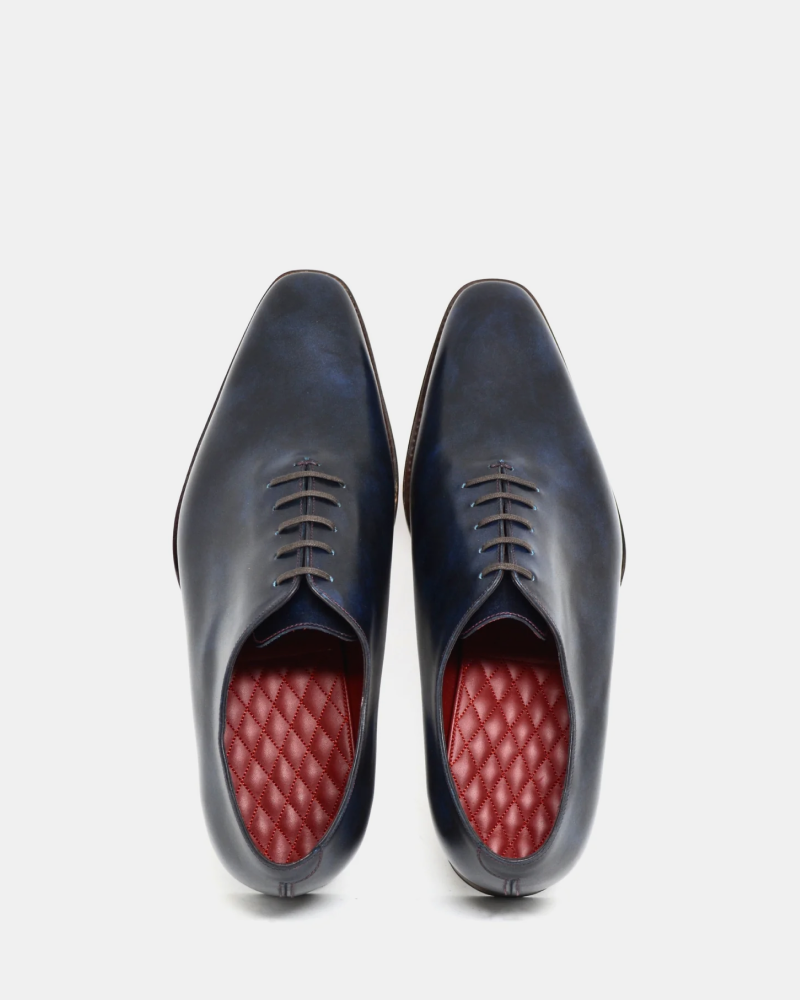 Museum Blue Wholecut Oxford Dress Shoe