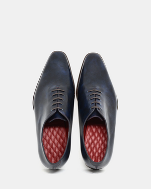 Blue Wholecut Oxford Dress Shoe