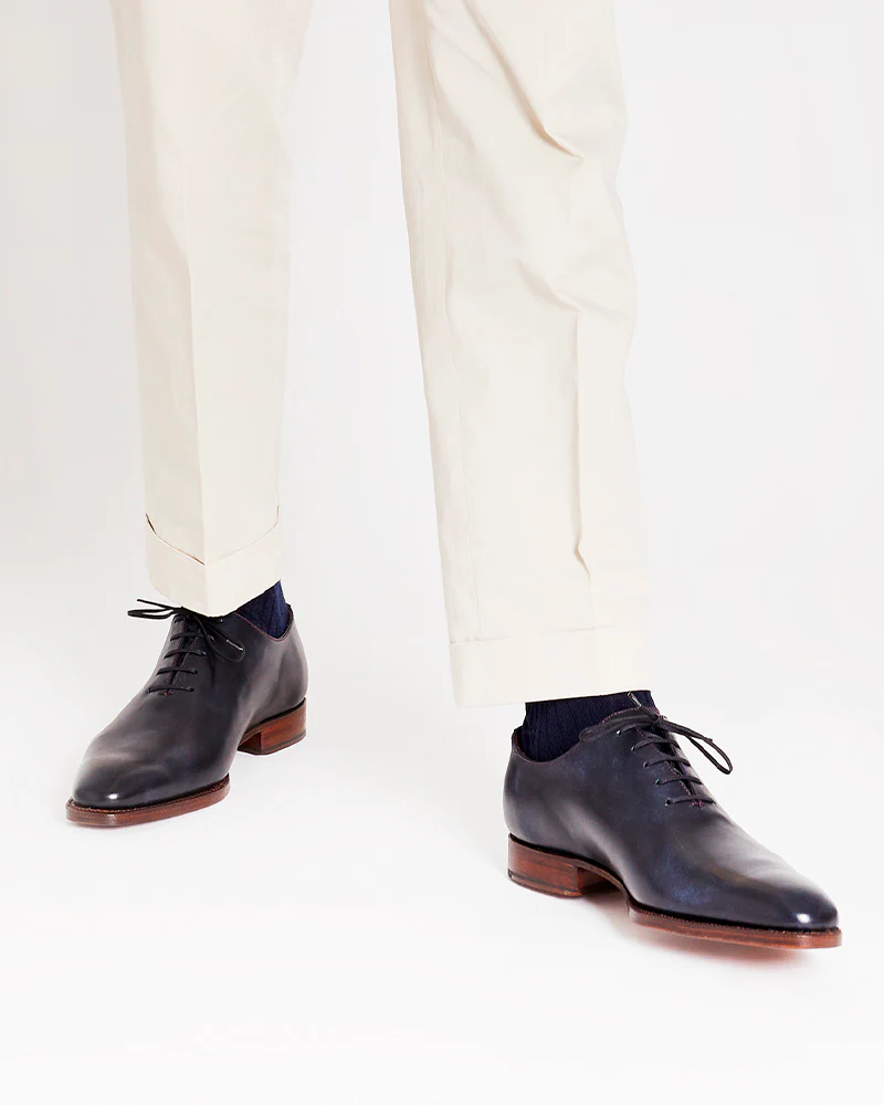 Museum Blue Wholecut Oxford Dress Shoe