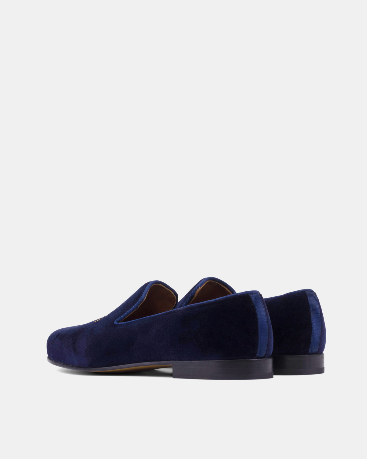 Blue Velvet Slippers Palms