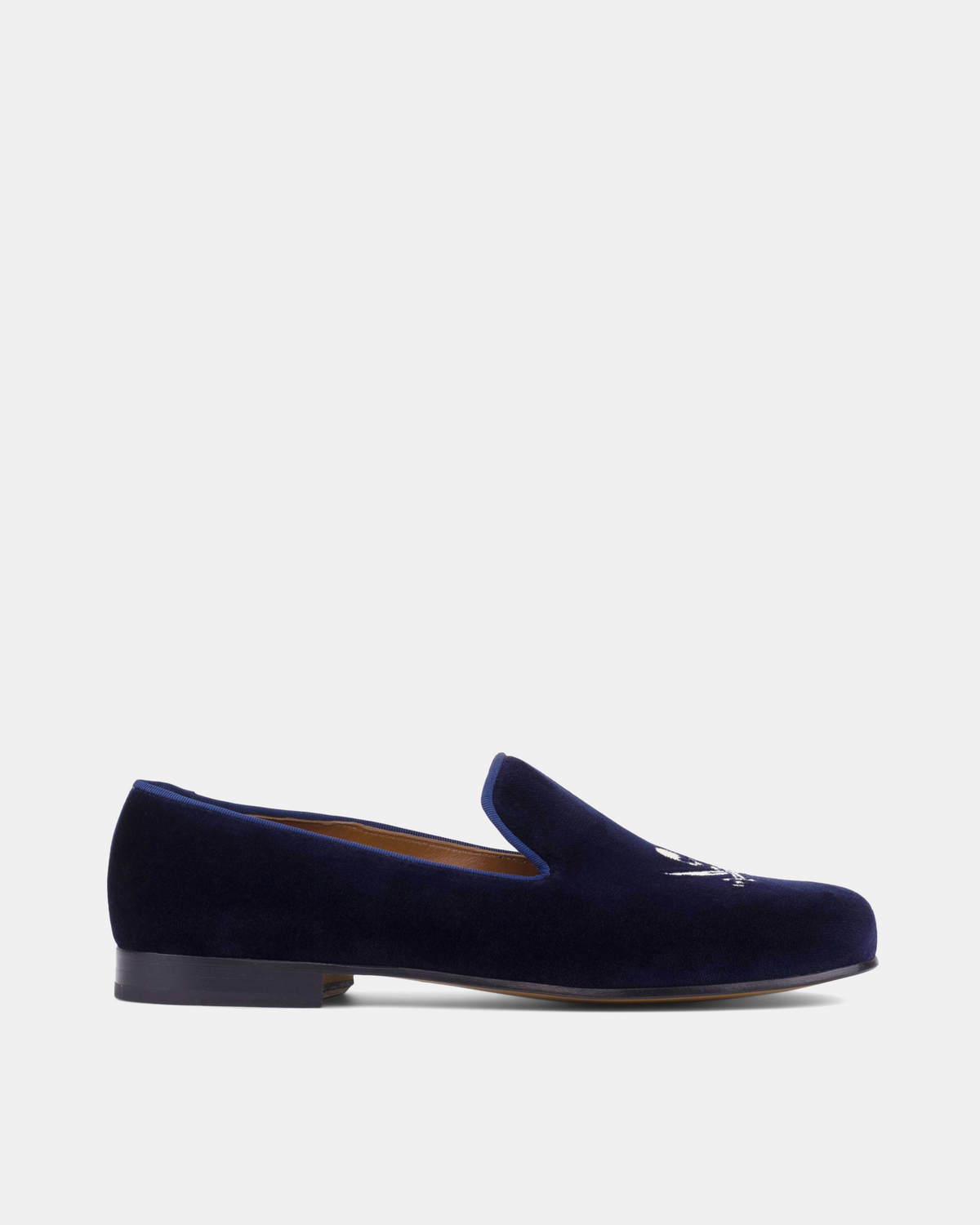 [SALE] - Blue Velvet Slippers Skull