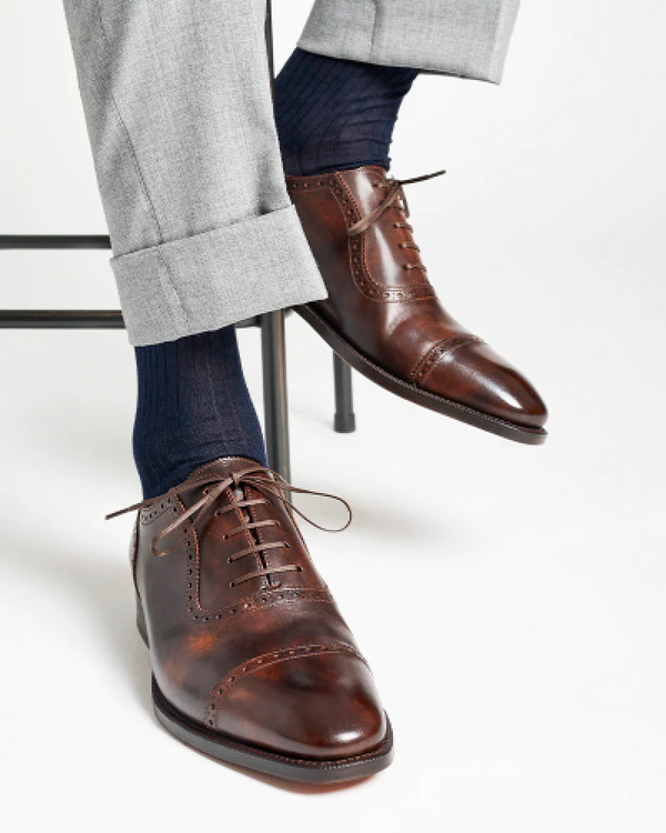 Brown Brogue Oxford Dress Shoe 8.5 UK / 9.5 US