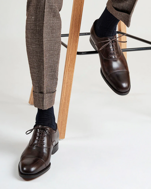 Museum Brown Cap Toe Oxford Dress Shoe