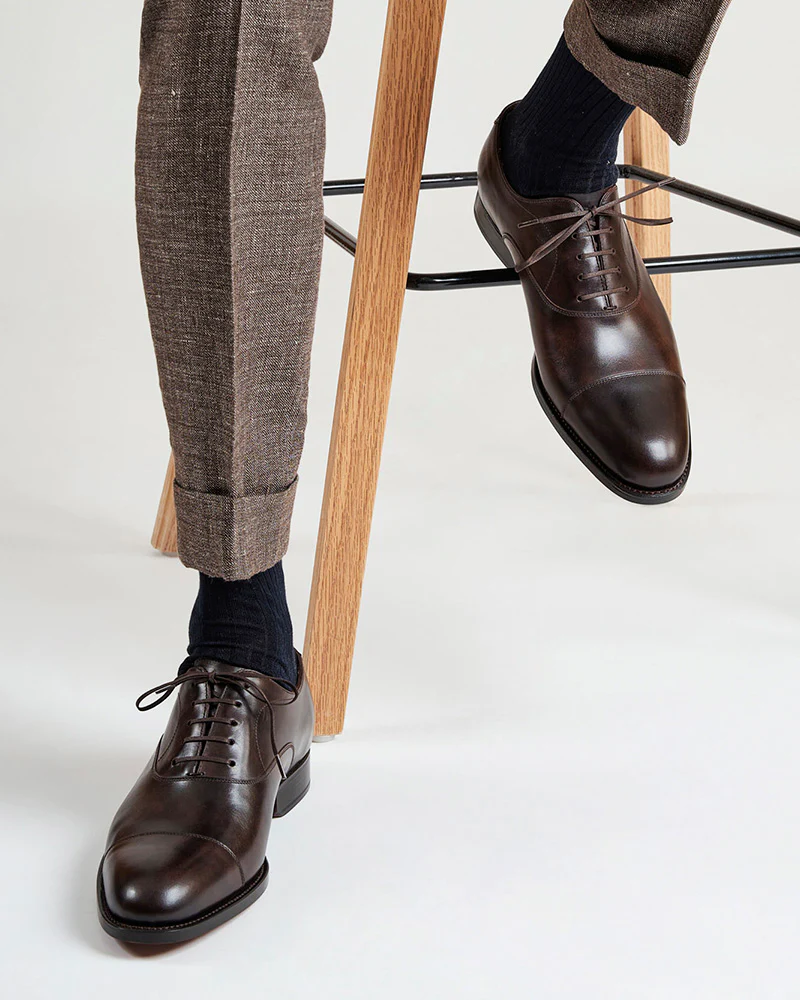 Museum Brown Cap Toe Oxford Dress Shoe 6 UK 7 US