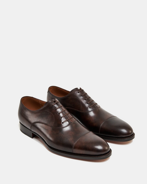 Brown Cap Toe Oxford Dress Shoe