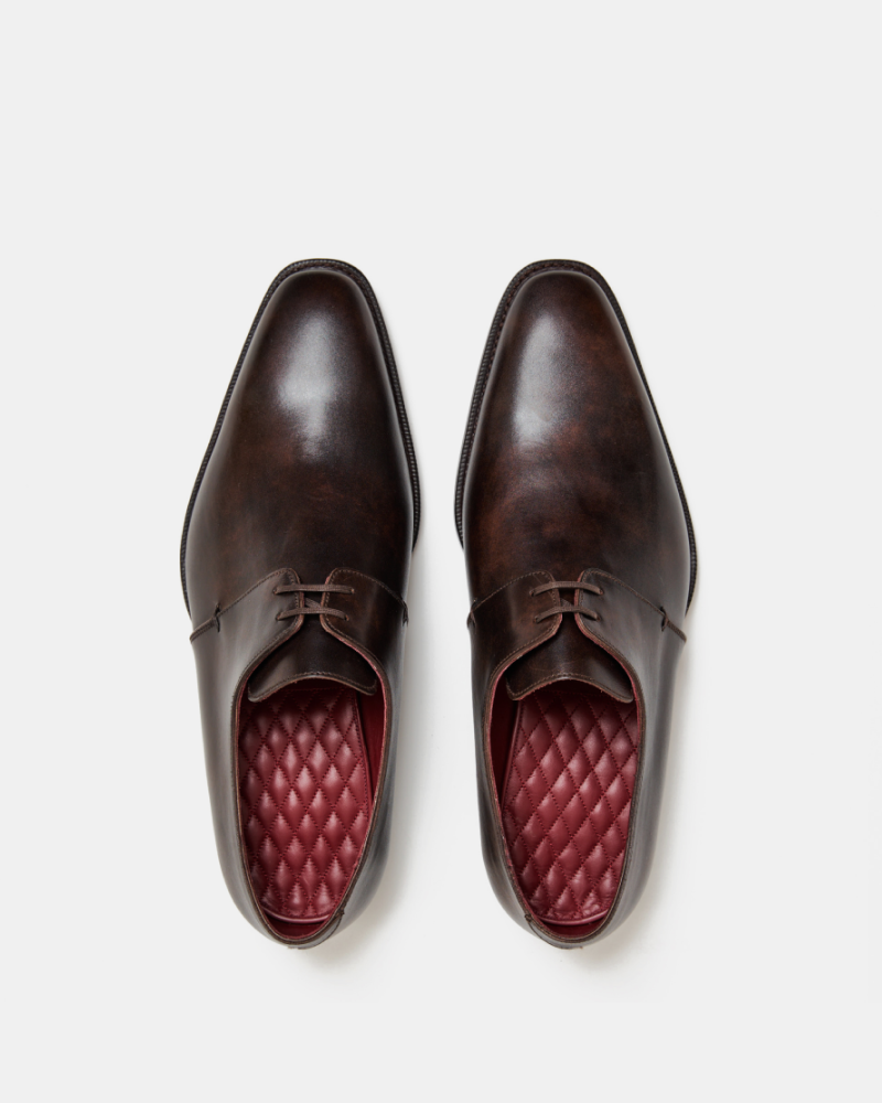 Museum Brown Leather Derby Dress Shoe
