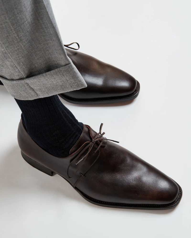 Museum Brown Leather Derby Dress Shoe